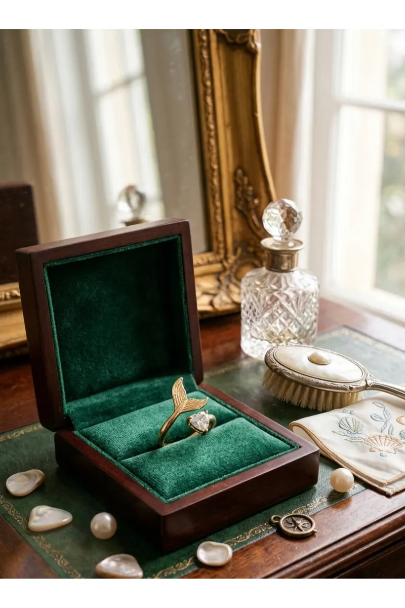 Balık Kuyruğu Model Gold Renk Zirkon Taşlı Yüzük