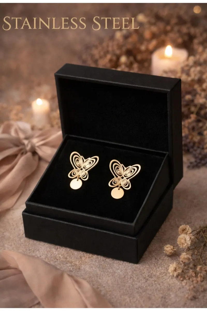 Gold Renk Füsun Küpesi Model Küpe